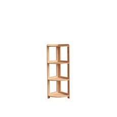 Shelf Elisse, Transilvan, 4 Levels, Outside Corner Shelf, Solid Wood, 37x37x127 cm, Natural Wood