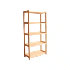 Shelf Elisse, Transilvan, 5 Levels, Solid Wood, 80x39x165 cm, Natural Wood