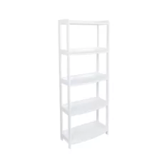Shelf Elisse, Transilvan, 5 Levels, Solid Wood, 60x39x165 cm, White