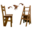 Ladder Chair, 2 in 1, Folding, Duplex, Solid Wood, Step Up, Transilvan, 90x42 cm, White