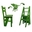 Ladder Chair, 2 in 1, Folding, Duplex, Solid Wood, Step Up, Transilvan, 90x42 cm, White