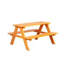 Kids' Bench Niki, Transilvan, Picnic Table, Solid Wood, 90x50x81 cm, Orange