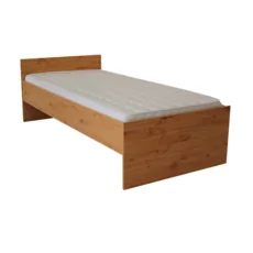 Single Bed Econova, Transilvan, Wood Veneer, 90x200 cm, Tosca